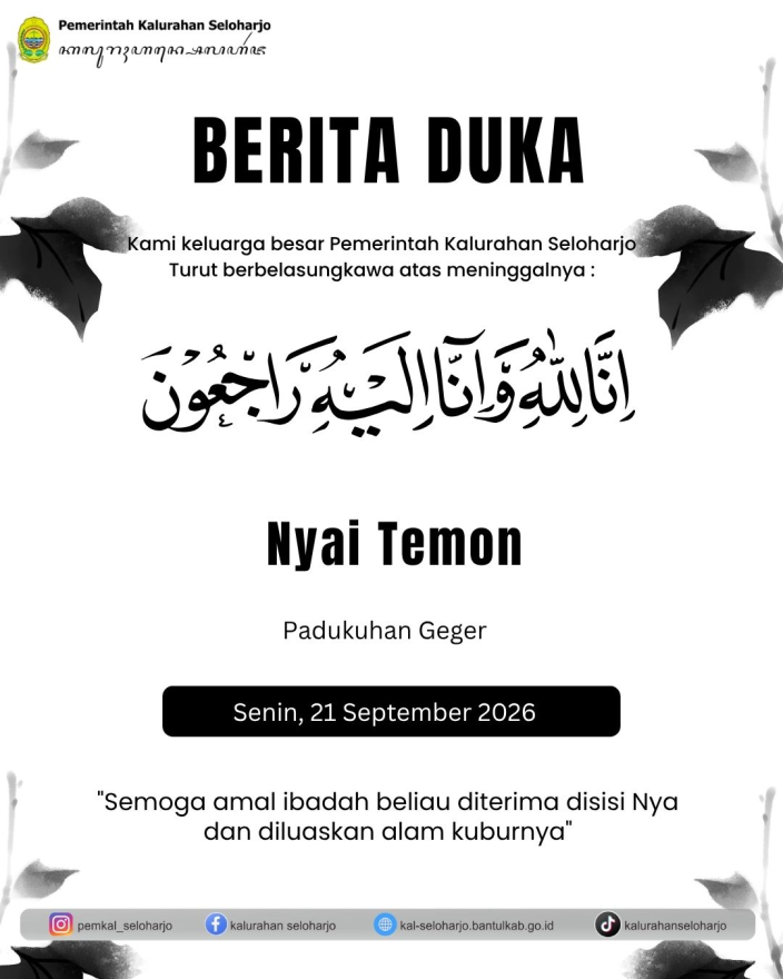 Berita Lelayu Nyai Temon Warga Padukuhan Geger