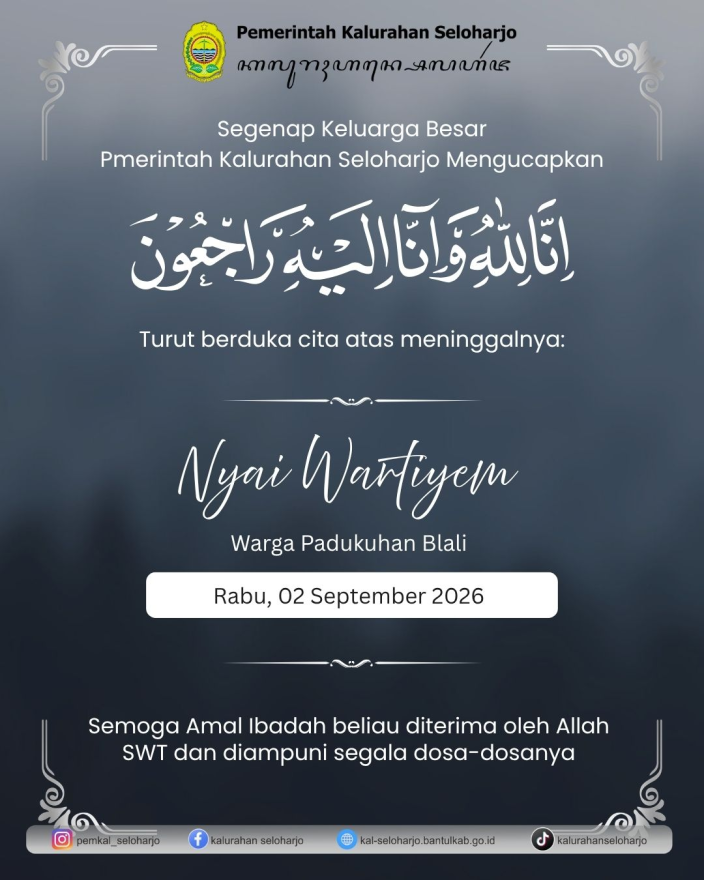 Berita Duka Nyai Wartiyem Warga Padukuhan Blali
