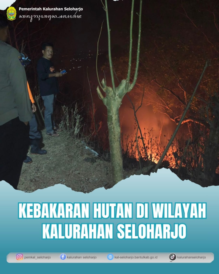 Kebakaran Hutan di Wilayah Kalurahan Seloharjo