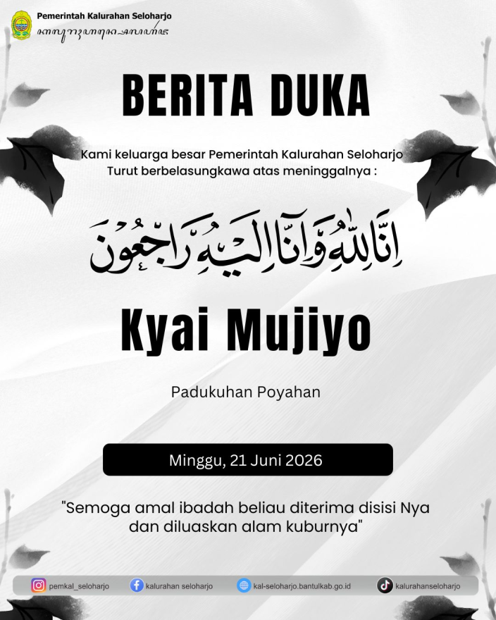 Berita Lelayu Kyai Mujiyo Warga Padukuhan Poyahan