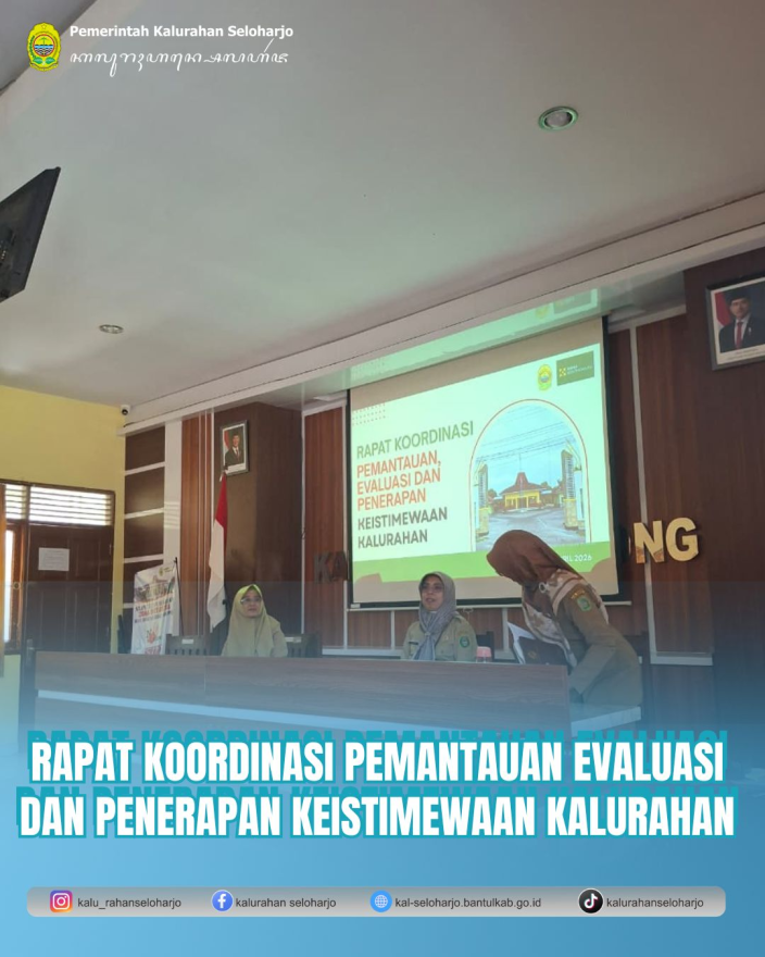 Rapat Koordinasi Pemantauan Evaluasi dan Penerapan Keistimewaan Kalurahan