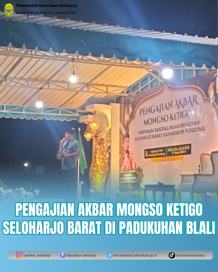 Pengajian Akbar Mongso Ketigo Seloharjo Barat di Padukuhan Blali