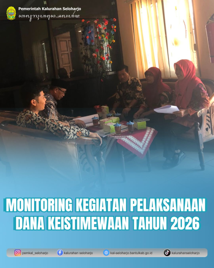 Monitoring Kegiatan Pelaksanaan Dana Keistimewaan Tahun 2026