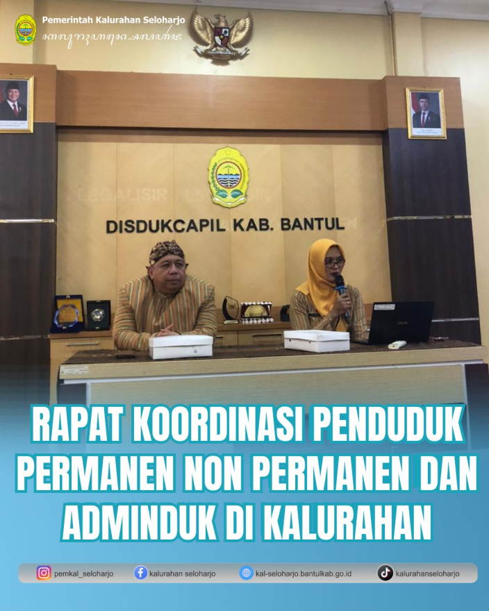 Rapat Koordinasi Penduduk Permanen Non Permanen dan Adminduk di Kalurahan