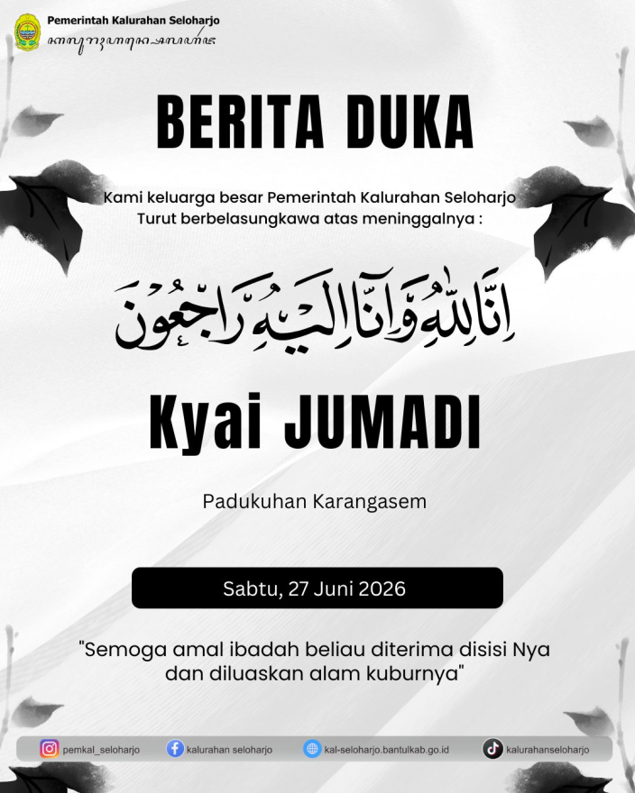 Berita Lelayu Kyai Jumadi Warga Padukuhan Karangasem
