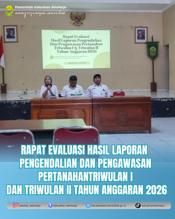 Rapat Evaluasi Hasil Laporan Pengendalian dan Pengawasan Pertanahan Triwulan I dan Triwulan II Tahun Anggaran 2026
