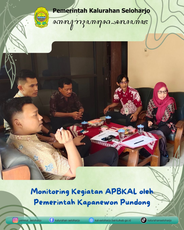 Monitoring Kegiatan APBKAL Tahun 2026 Oleh Pemerintah Kapanewon Pundong