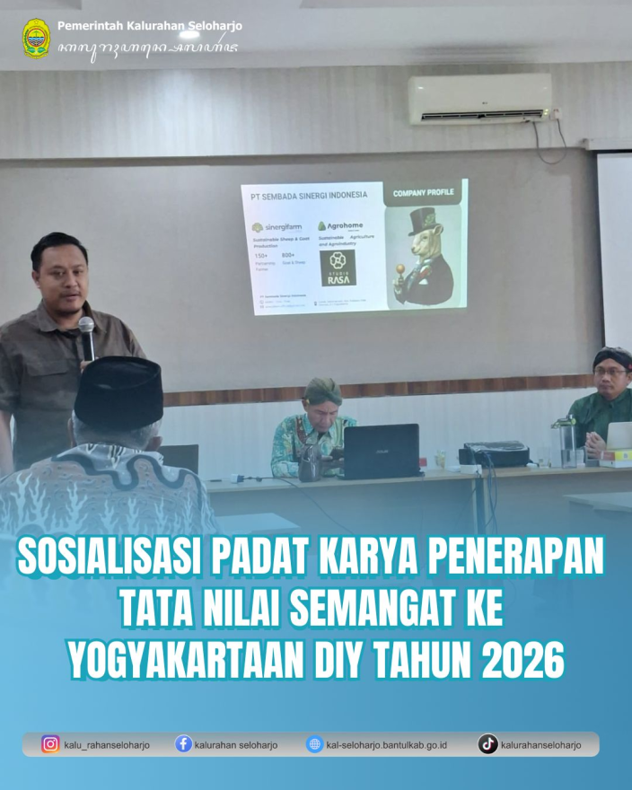 Sosialisasi Padat Karya Penerapan Tata Nilai Semangat Keyogyakartaan DIY Tahun 2026