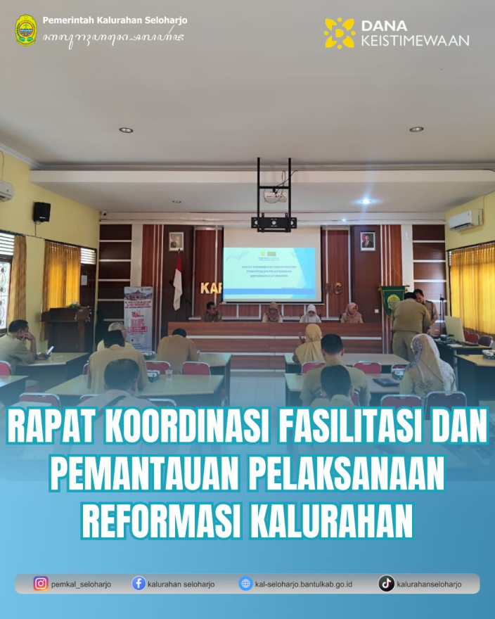 Rapat Koordinasi Fasilitasi dan Pemantauan Pelaksanaan Reformasi Kalurahan