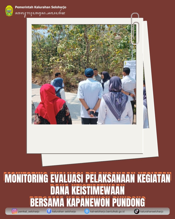Monitoring Evaluasi Pelaksanaan Kegiatan Dana Keistimewaan bersama Kapanewon Pundong