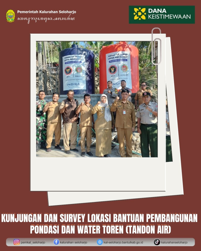Kunjungan dan Survey Lokasi Bantuan Pembangunan Pondasi dan Water Toren (Tandon Air)
