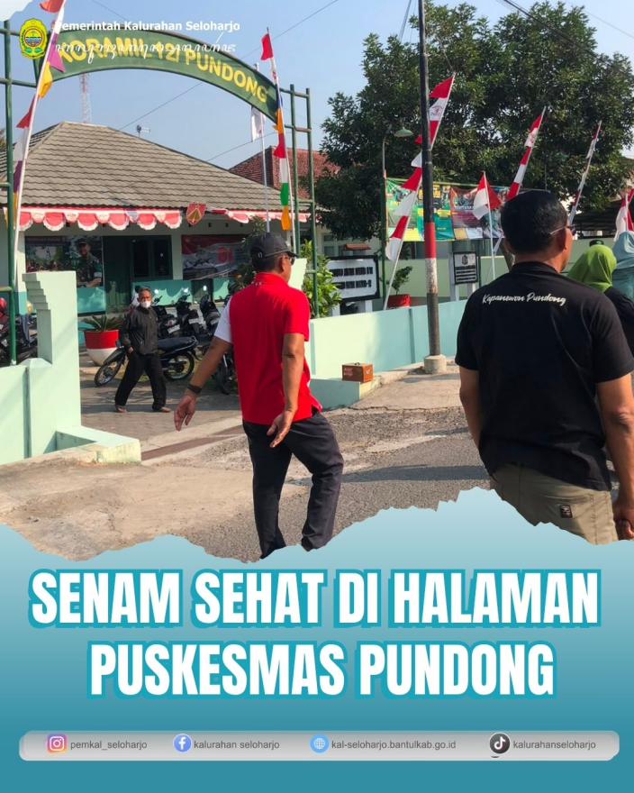 Senam Sehat di Halaman Puskesmas Pundong