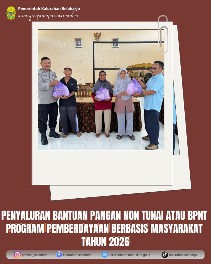 Penyaluran Bantuan Pangan Non Tunai atau BPNT Program Pemberdayaan Berbasis Masyarakat Tahun 2026