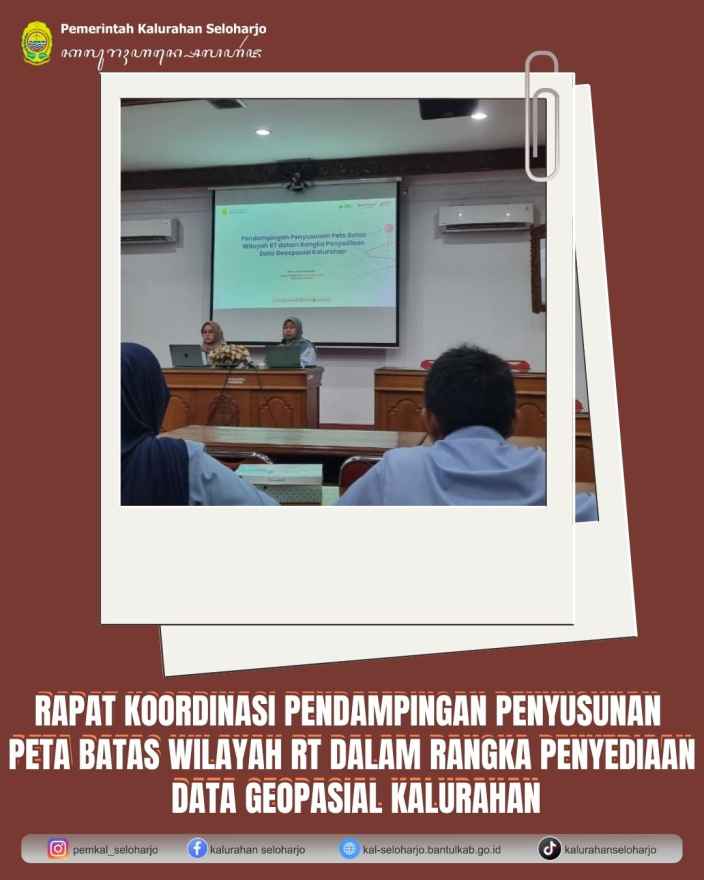 Rapat Koordinasi Pendampingan Penyusunan Peta Batas Wilayah RT dalam Rangka Penyediaan Data Geopasial Kalurahan