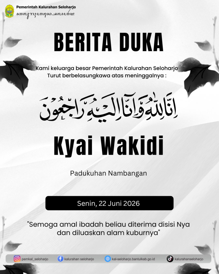 Berita Lelayu Kyai Wakidi Warga Padukuhan Nambangan