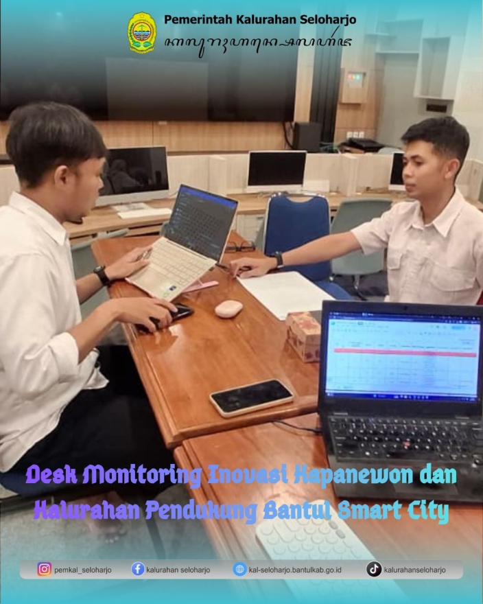 Desk Monitoring Inovasi Kapanewon dan Kalurahan Pendukung Bantul Smart City