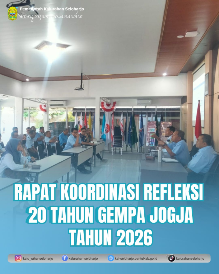 Rapat Koordinasi Refleksi 20 Tahun Gempa  Jogja Tahun 2026