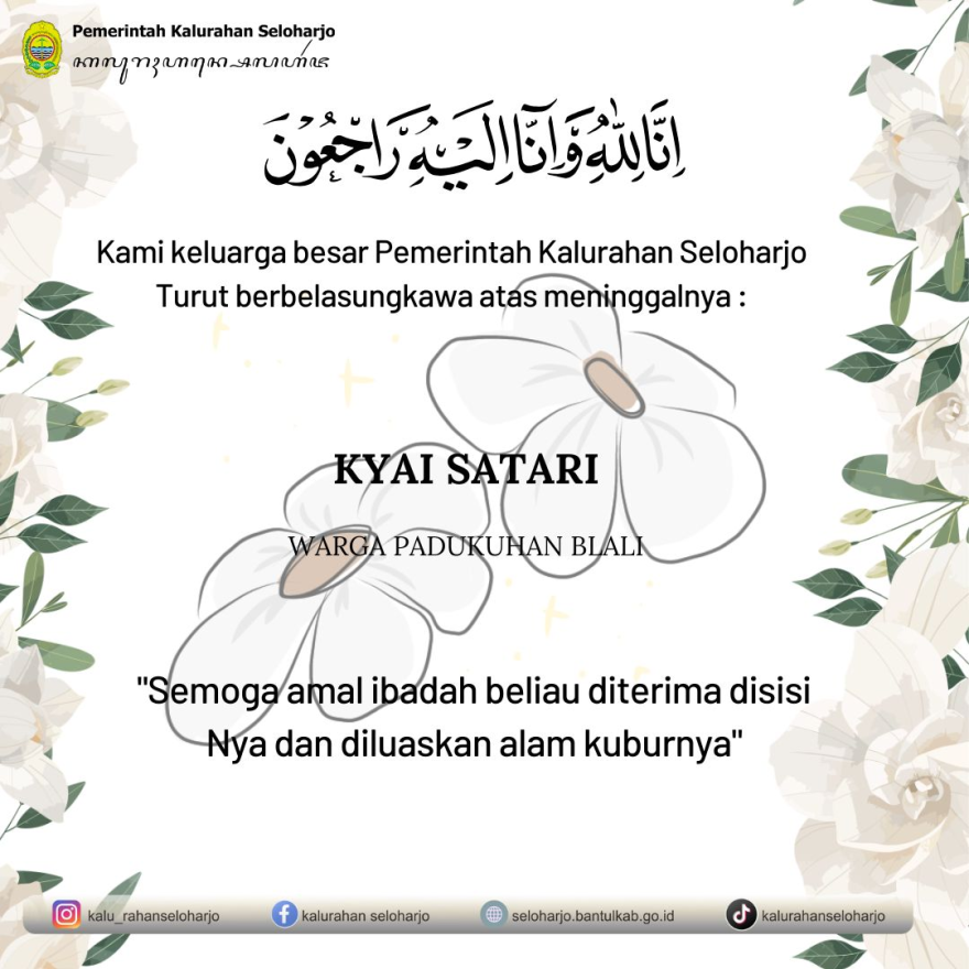 Berita Lelayu Kyai Satari Warga Padukuhan Blali