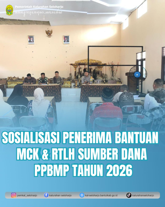Sosialisasi Penerima Bantuan MCK & RTLH Sumber Dana PPBMP Tahun 2026