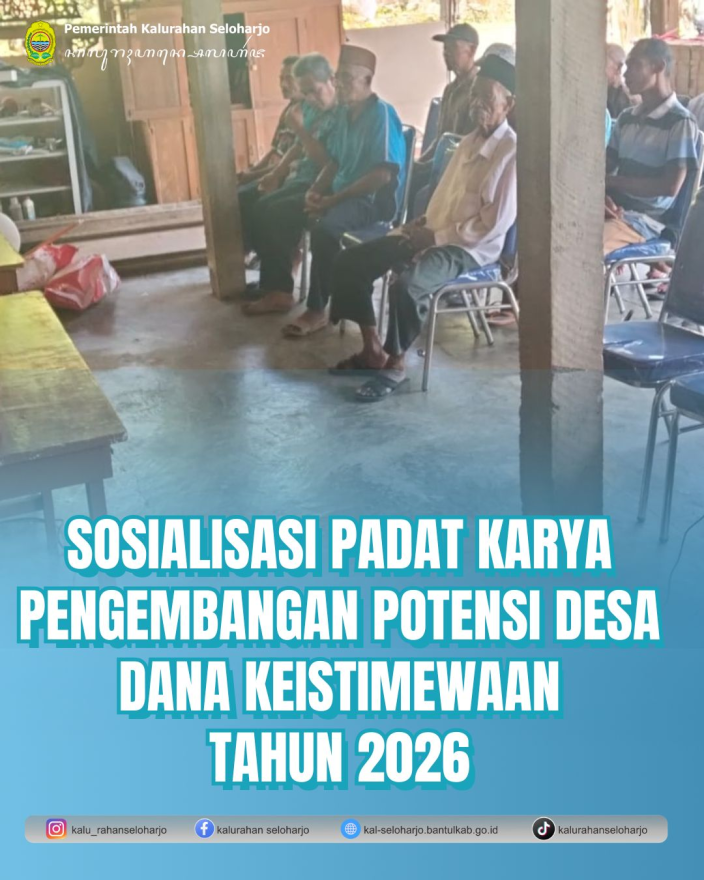 Sosialisasi Padat Karya Pengembangan Potensi Desa Dana Keistimewaan Tahun 2026