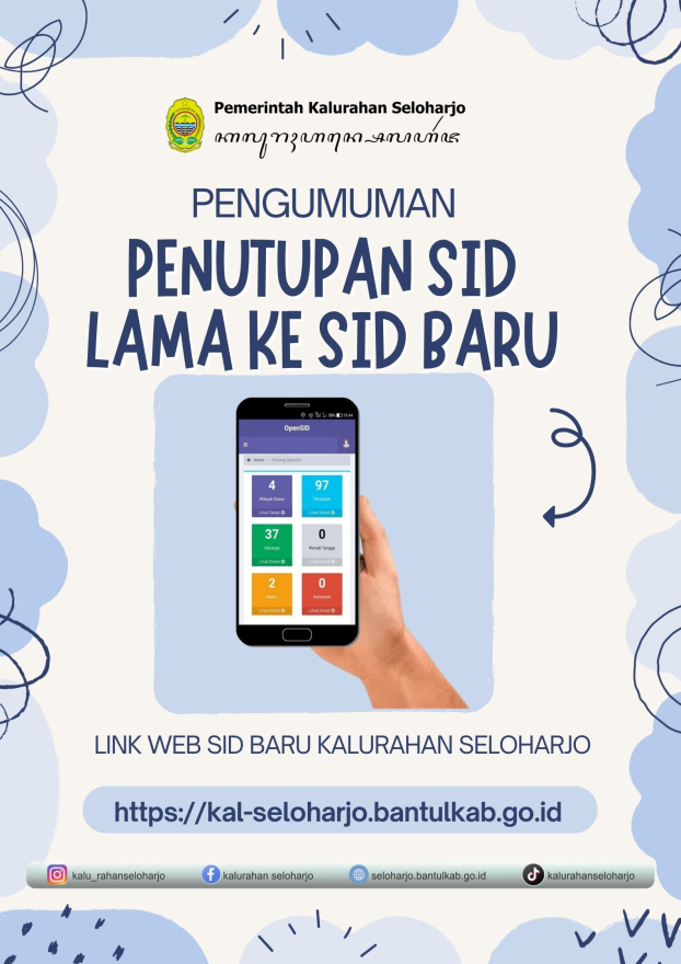 Pengumuman penutupan SID lama ke SID baru