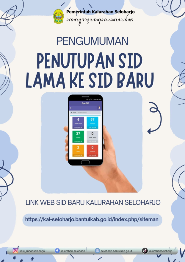 Pengumuman penutupan SID lama ke SID baru