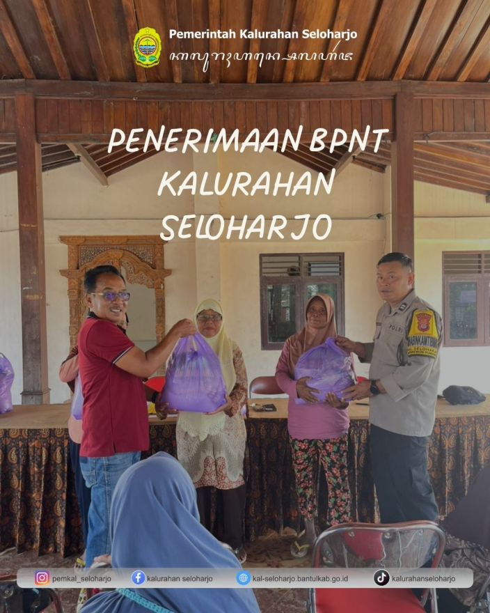 Penerimaan Bantuan Pangan Non Tunai Kalurahan Seloharjo