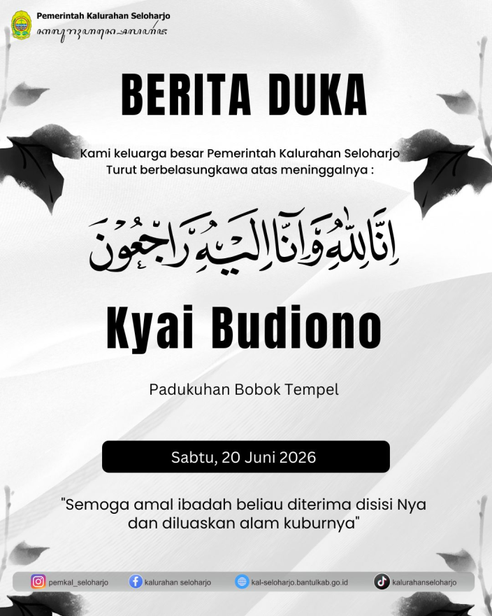 Berita Lelayu Kyai Budiono Warga Padukuhan Bobok Tempel