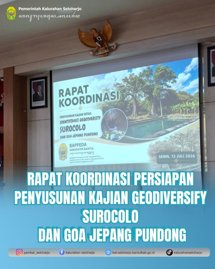Rapat Koordinasi Persiapan Penyusunan Kajian Geodiversify Surocolo dan Goa Jepang Pundong